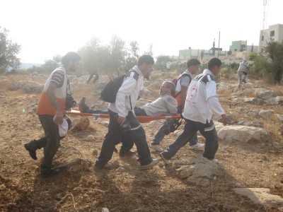 Les Forces d’Occupation Sionistes tirent à balles réelles sur 2 caméramen dans le village de Bilin, en Cisjordanie